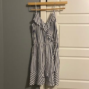 Small Navy and white striped express dress